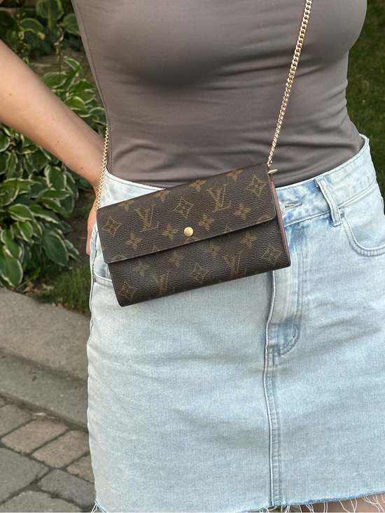 Louis Vuitton Handbags - Louis Vuitton Monogram Snap Long Wallet w/ Chain